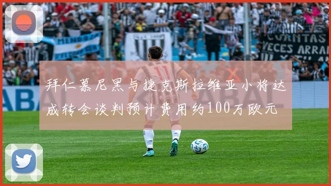 拜仁慕尼黑与捷克斯拉维亚小将达成转会谈判预计费用约100万欧元